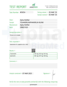 2X Blend Tesamorelin (5mg) : Ipamorelin (5mg) - COA