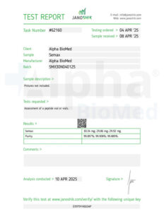 Semax (30mg) - COA