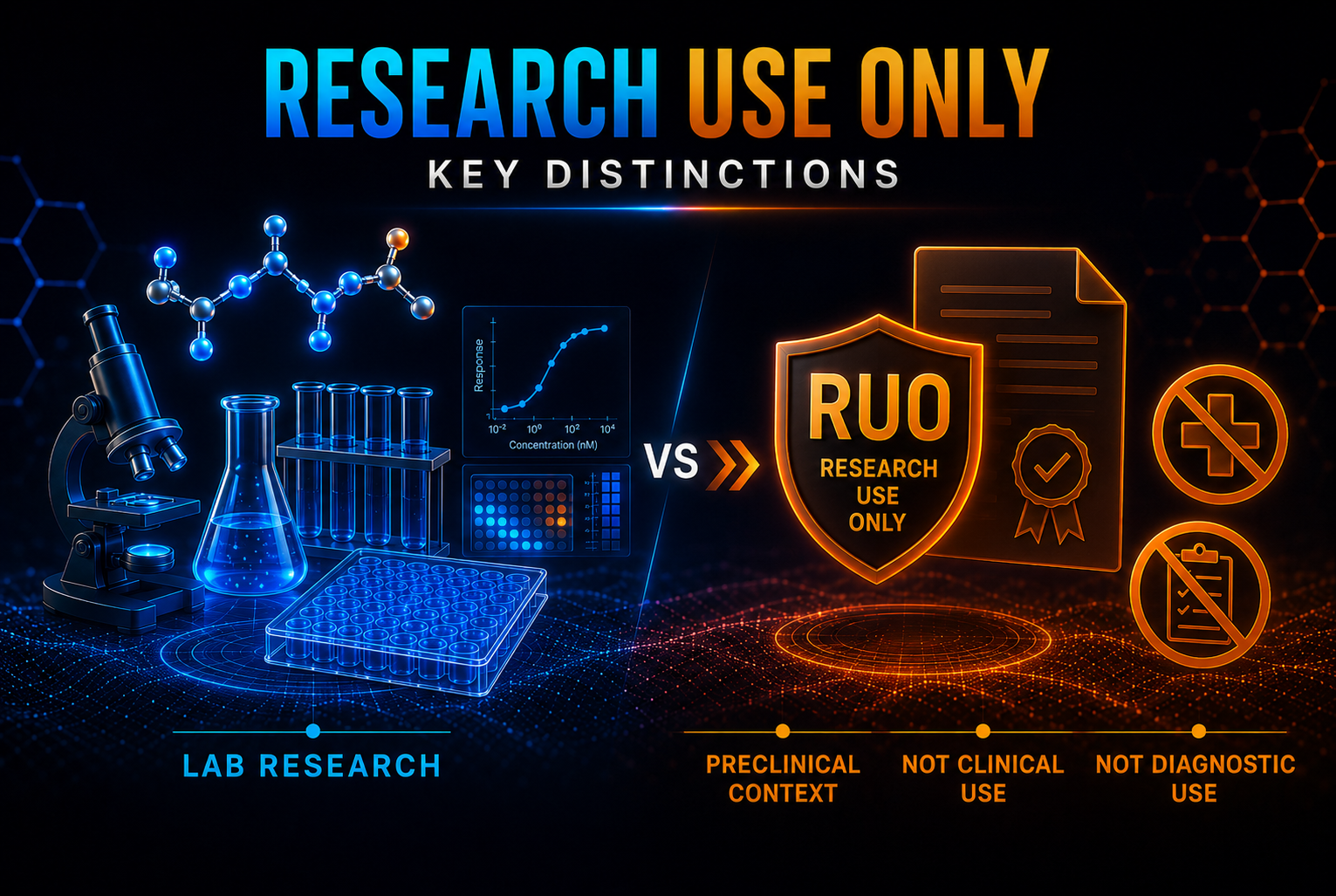 Visual comparison highlighting key differences in research use only