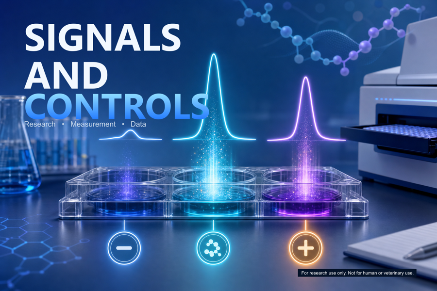 Signals and Controls in Peptide Assays